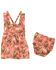 Image #1 - Wrangler Infant Girls' Horse Print Sleeve Dress And Diaper Set - 2 Piece, Coral, hi-res