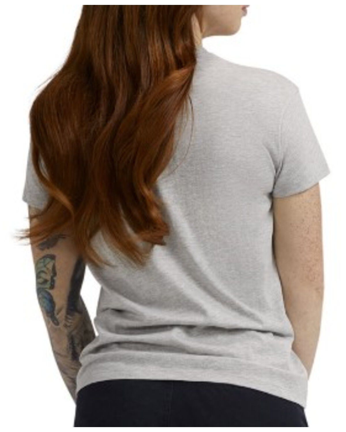 Image #3 - Troll Co Women's Rose Short Sleeve Graphic Tee, Heather Grey, hi-res