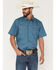 Image #1 - Gibson Trading Co Men's Basic Solid Short Sleeve Snap Western Shirt, Dark Teal, hi-res