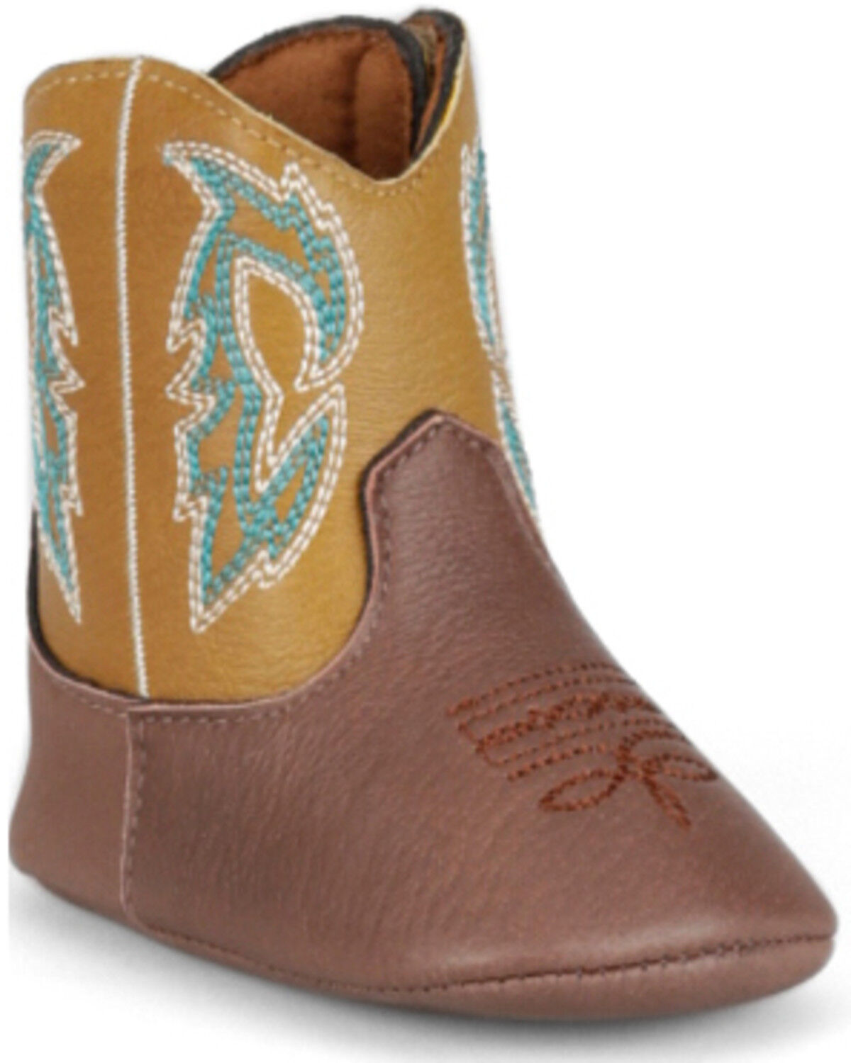 Image #1 - Justin Infant Boys' Baby Canter Western Boots - Broad Square Toe, Tan, hi-res