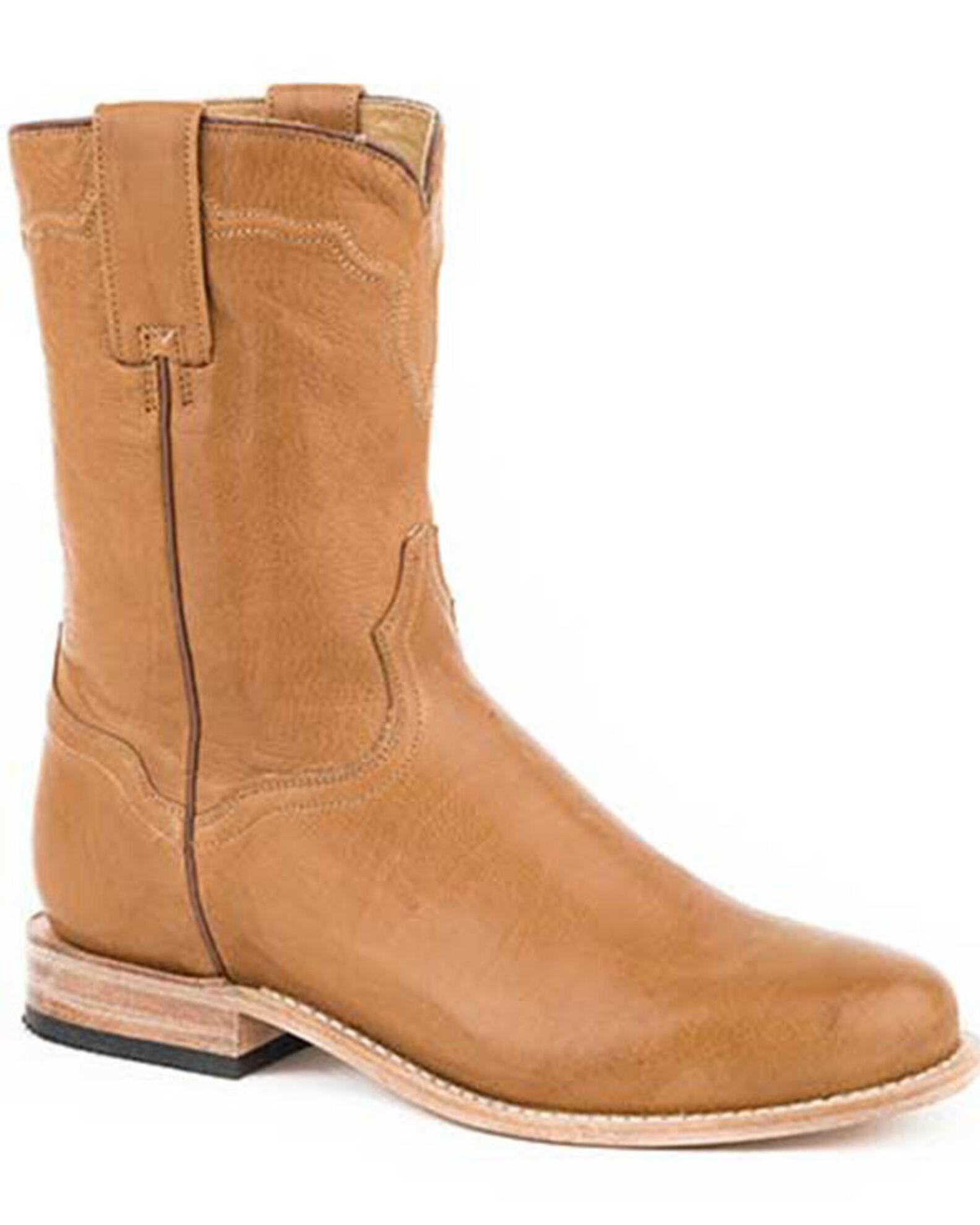 Image #1 - Stetson Men's Puncher Western Boots - Round Toe, Tan, hi-res