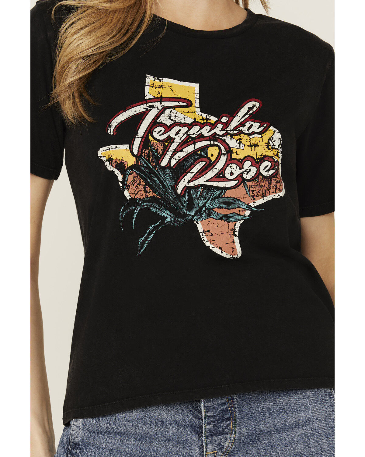 Image #3 - Rock & Roll Denim Women's Tequila Rose Short Sleeve Graphic Tee, Black, hi-res