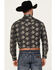 Image #4 - Rock & Roll Denim Men's Vintage 46 Paisley Print Long Sleeve Snap Western Shirt, Charcoal, hi-res