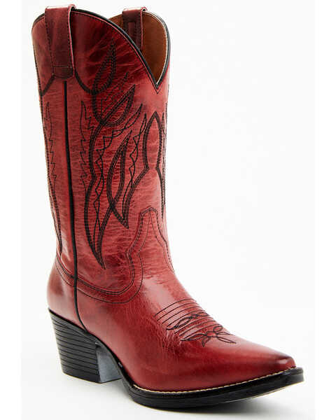 Laredo Women's Livia Western Boots - Snip Toe, Red, hi-res