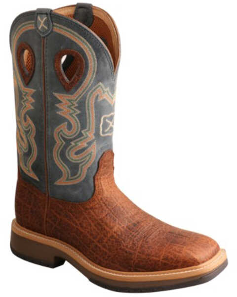 Twisted X Men's Horseman Western Boots - Square Toe, Brown, hi-res
