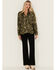 Image #1 - Miss Me Women's Camo Print Sequins Utility Jacket, Green, hi-res