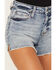 Image #2 - Idyllwind Women's Medium Wash Super High Risin' Raw Hem Shorts, Medium Wash, hi-res