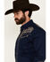 Image #2 - Rodeo Clothing Men's Fancy Smiley Yoke Embroidered Long Sleeve Pearl Snap Western Shirt , , hi-res