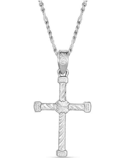 Image #2 - Montana Silversmiths Women's Binding In Faith Cross Necklace, Silver, hi-res