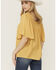 Image #4 - Band Of The Free Women's Solid Short Sleeve Ruffle Blouse, Peach, hi-res