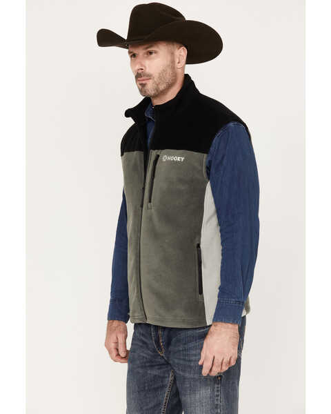 Image #2 - Hooey Men's Color Block Fleece Vest, Charcoal, hi-res