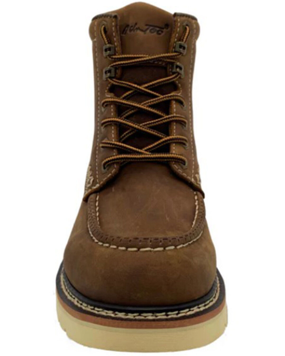 Image #4 - AdTec Men's 6" Apex Moc Work Boots - Soft Toe, Brown, hi-res