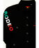 Image #2 - Rodeo Clothing Boys' Mexico Rodeo Long Sleeve Snap Western Shirt, Black, hi-res