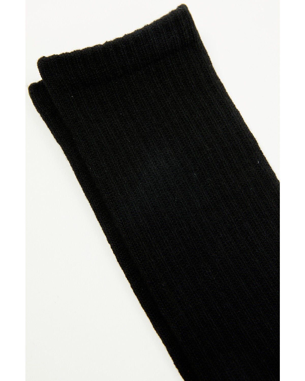 Image #2 - Boot Barn Kids' Basic 3-Pack Over The Calf Socks, Black, hi-res