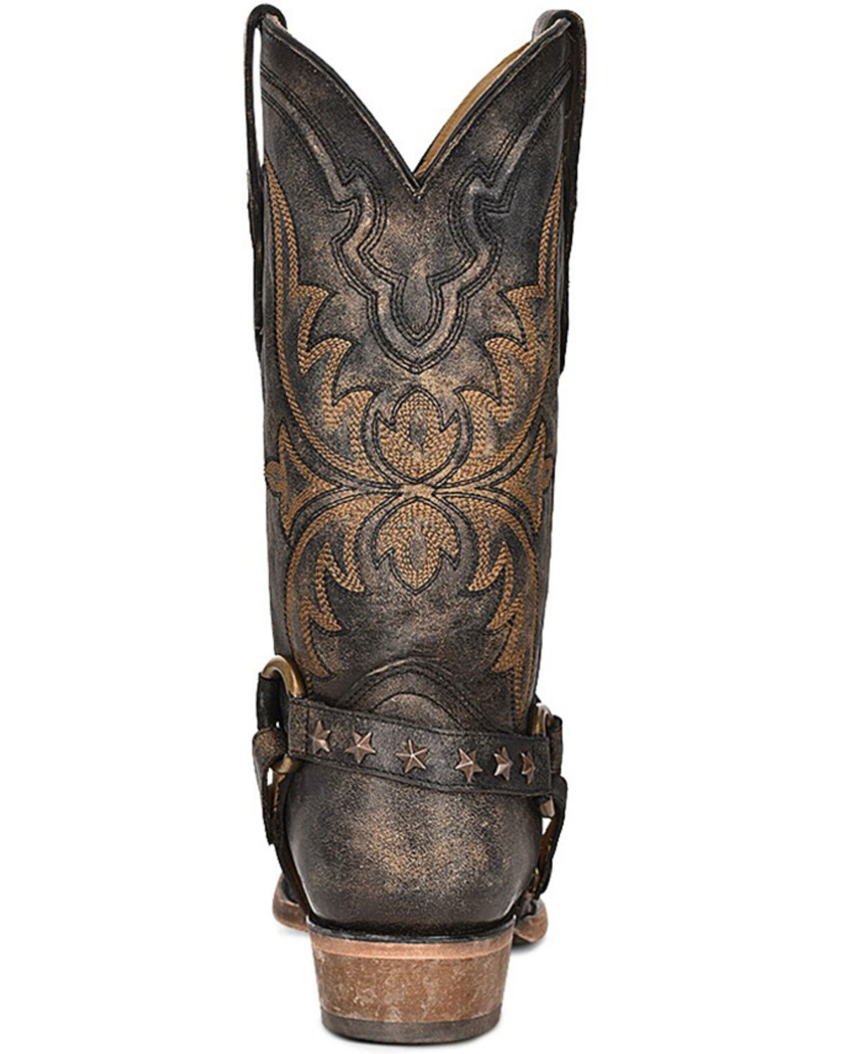 Image #4 - Corral Men's Embroidered and Harness Western Boots - Snip Toe, Black, hi-res