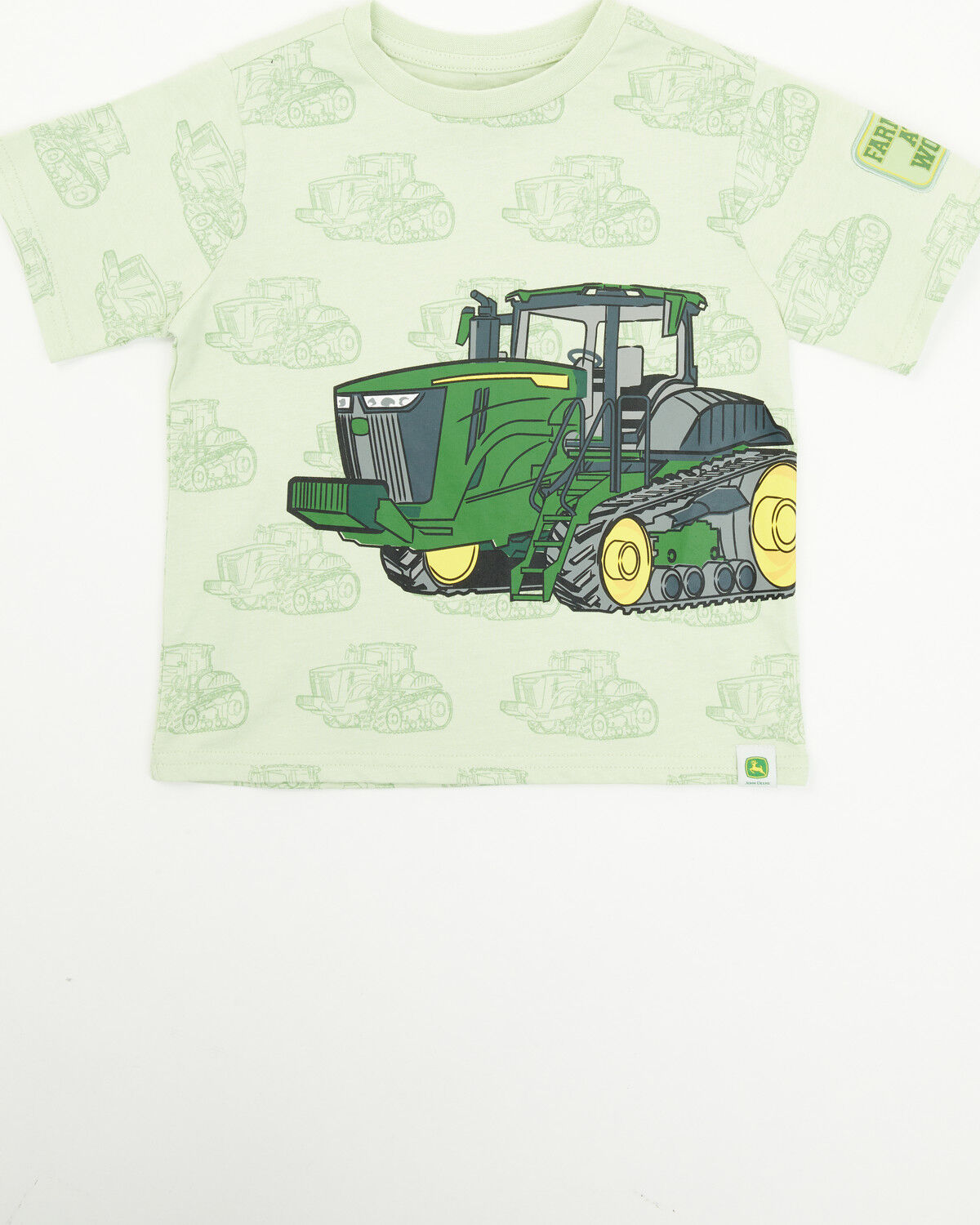 Image #1 - John Deere Boys' Double Duty Tractor Short Sleeve Graphic T-Shirt, Green, hi-res