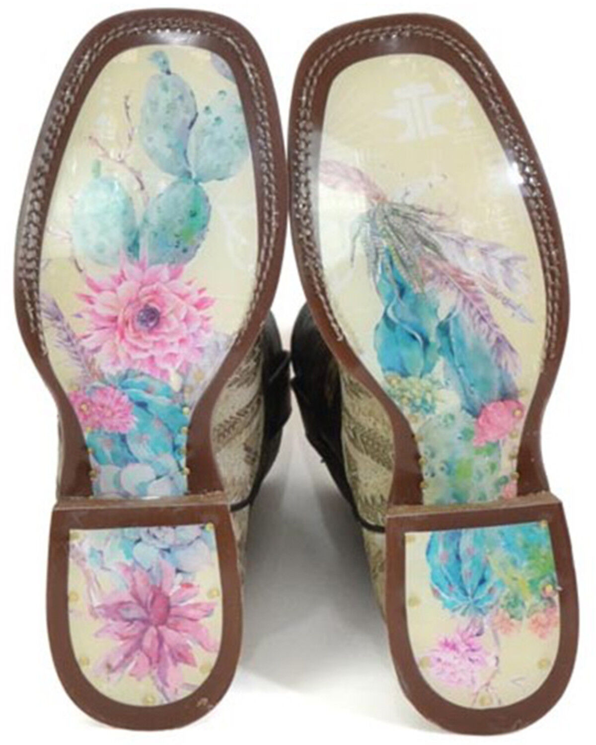 Image #2 - Tin Haul Women's Sign Of The Sun Western Boots - Broad Square Toe, Brown, hi-res