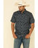 Moonshine Spirit Men's Excalibur Paisley Print Short Sleeve Western Shirt , Black, hi-res