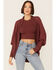 Miss Me Women's Rust Brushed Knit Open Front Cardigan Sweater, Rust Copper, hi-res