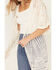 Image #3 - Shyanne Women's Geo Print  Lace Short Sleeve Kimono, Ivory, hi-res