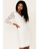 Image #2 - Panhandle Women's Floral Lace Scalloped Dress, White, hi-res