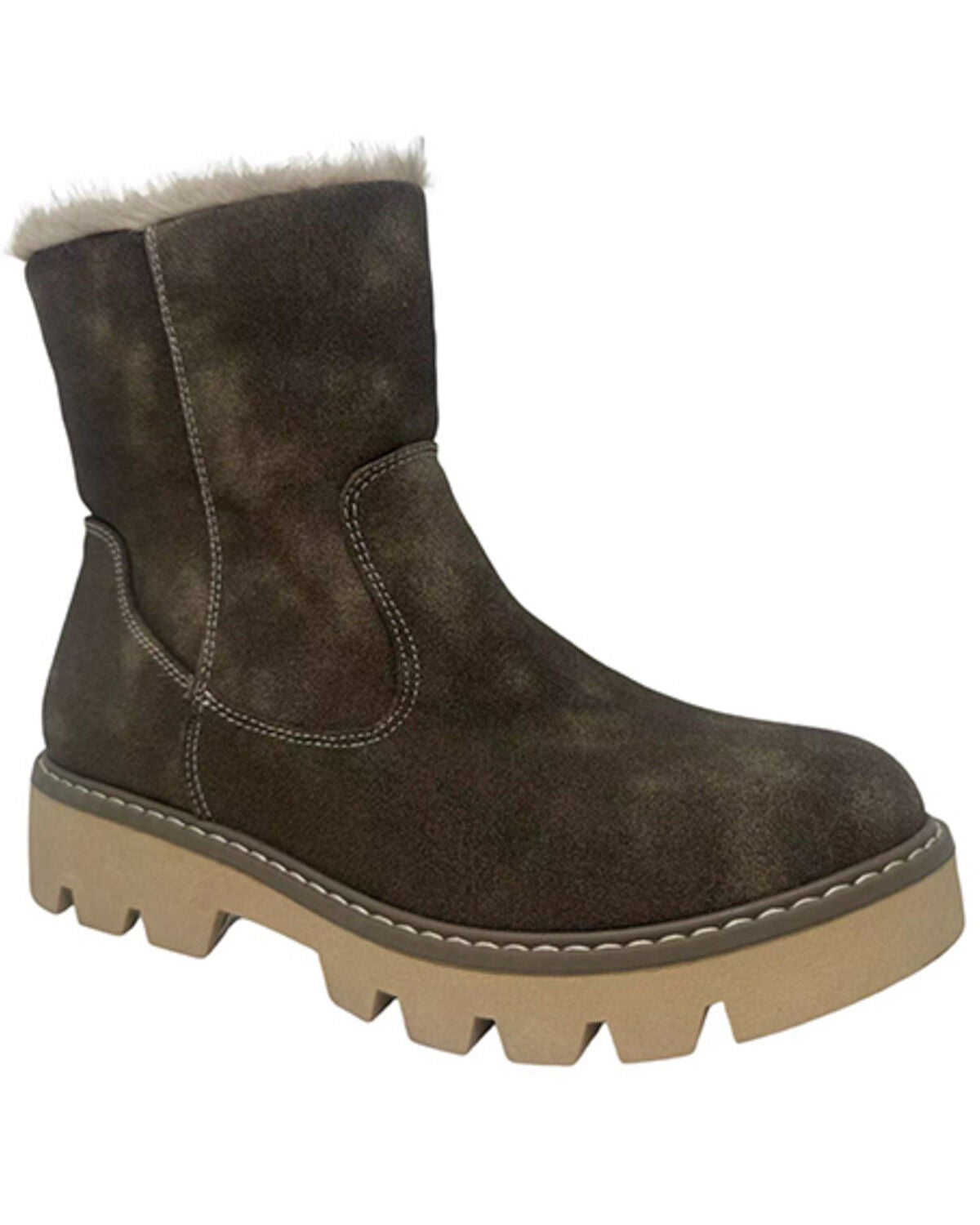 Very G Women's Marlo Casual Boots - Round Toe, Taupe, hi-res