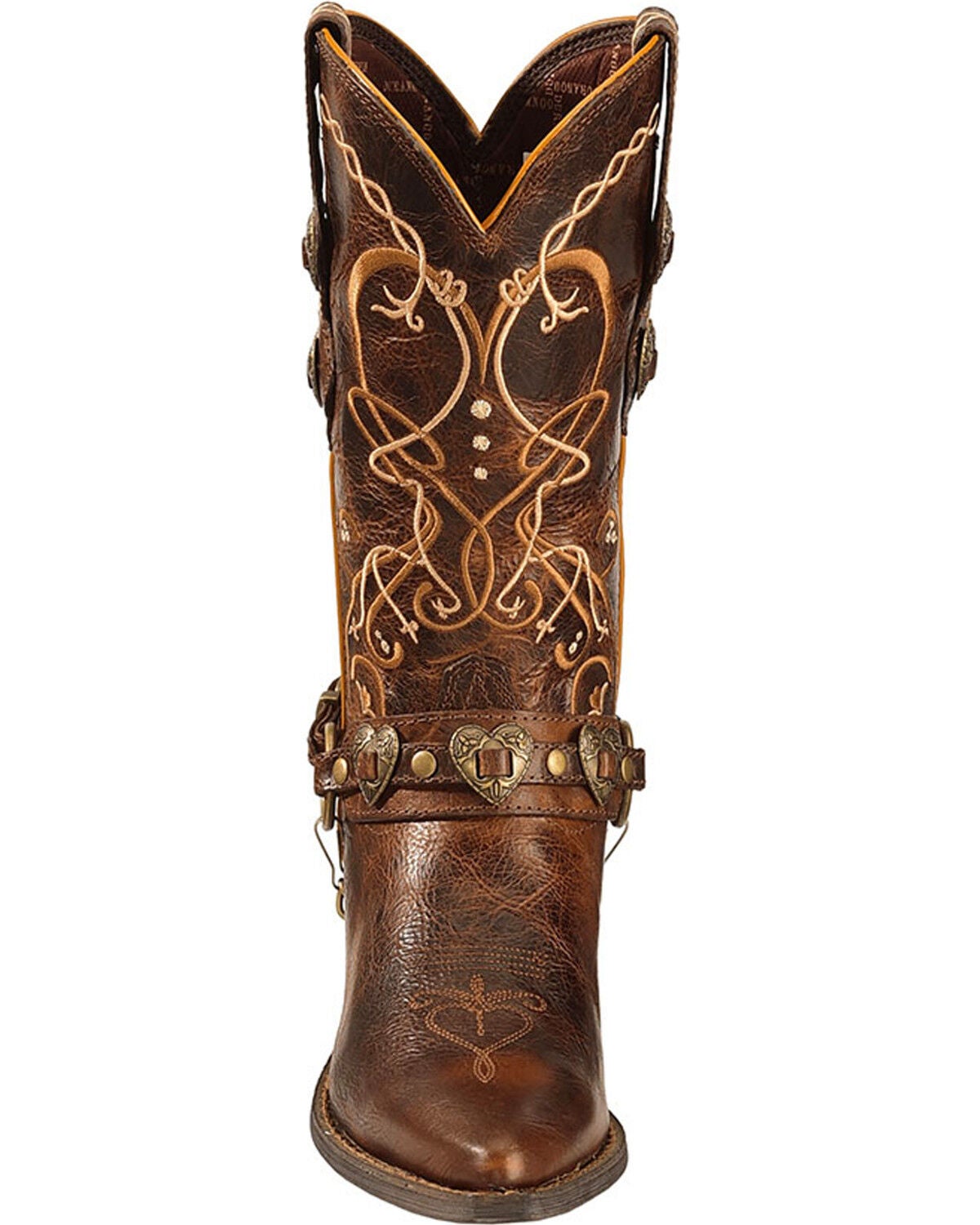 Crush by Durango Women's Brown Heart Breaker Concho Western Boots