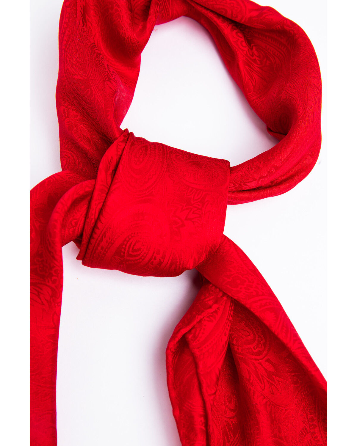 Image #2 - Cody James Men's Red Silk Jacquard Scarf, Red, hi-res