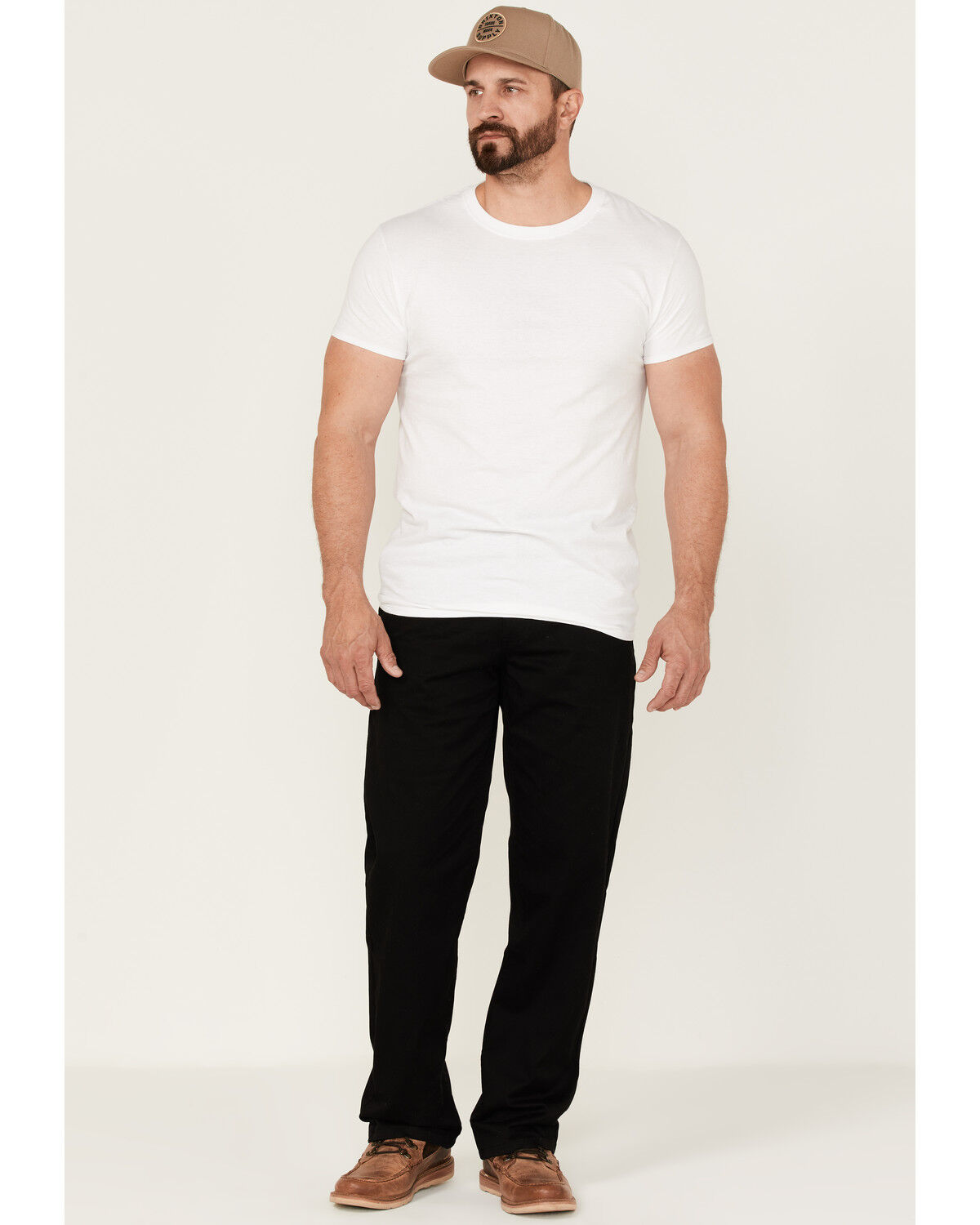 Image #1 - Brixton Men's Choice Stretch Twill Relaxed Fit Chino Pants, Black, hi-res