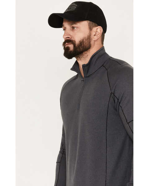 Image #2 - Brothers and Sons Men's Base Layer Quarter Zip Shirt, Charcoal, hi-res