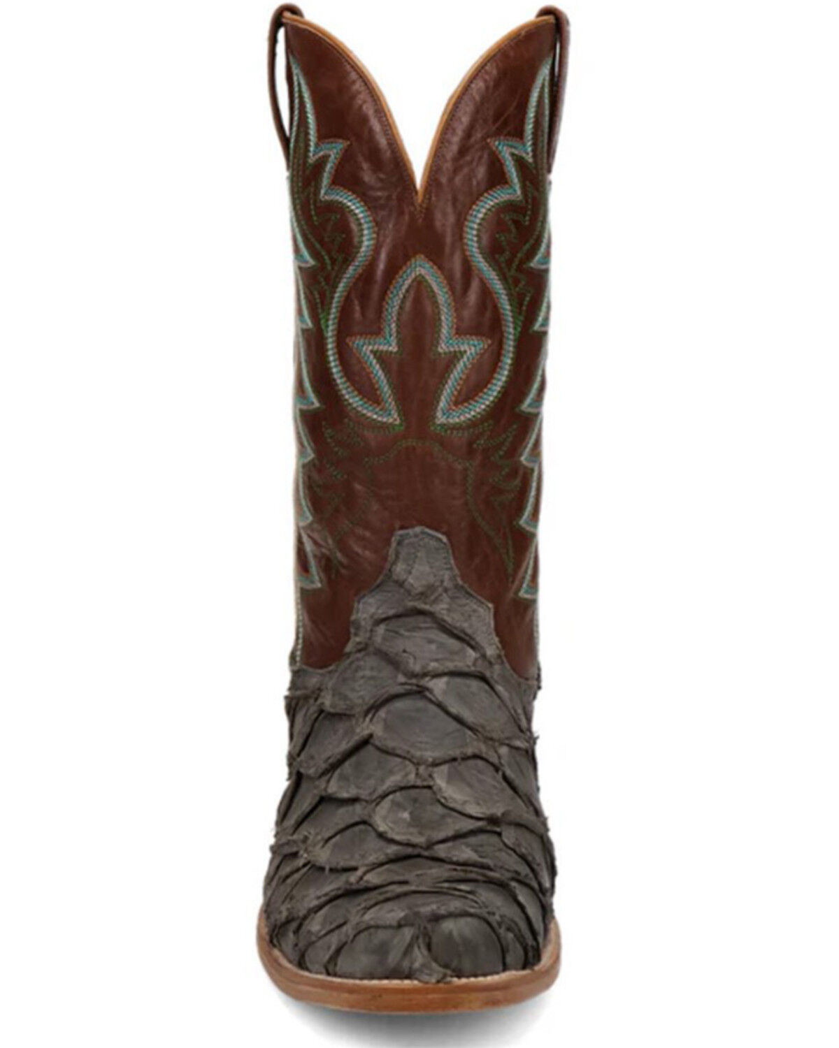 Image #4 - Dan Post Men's Araprima Exotic Pirarucu Western Boots - Square Toe, Grey, hi-res