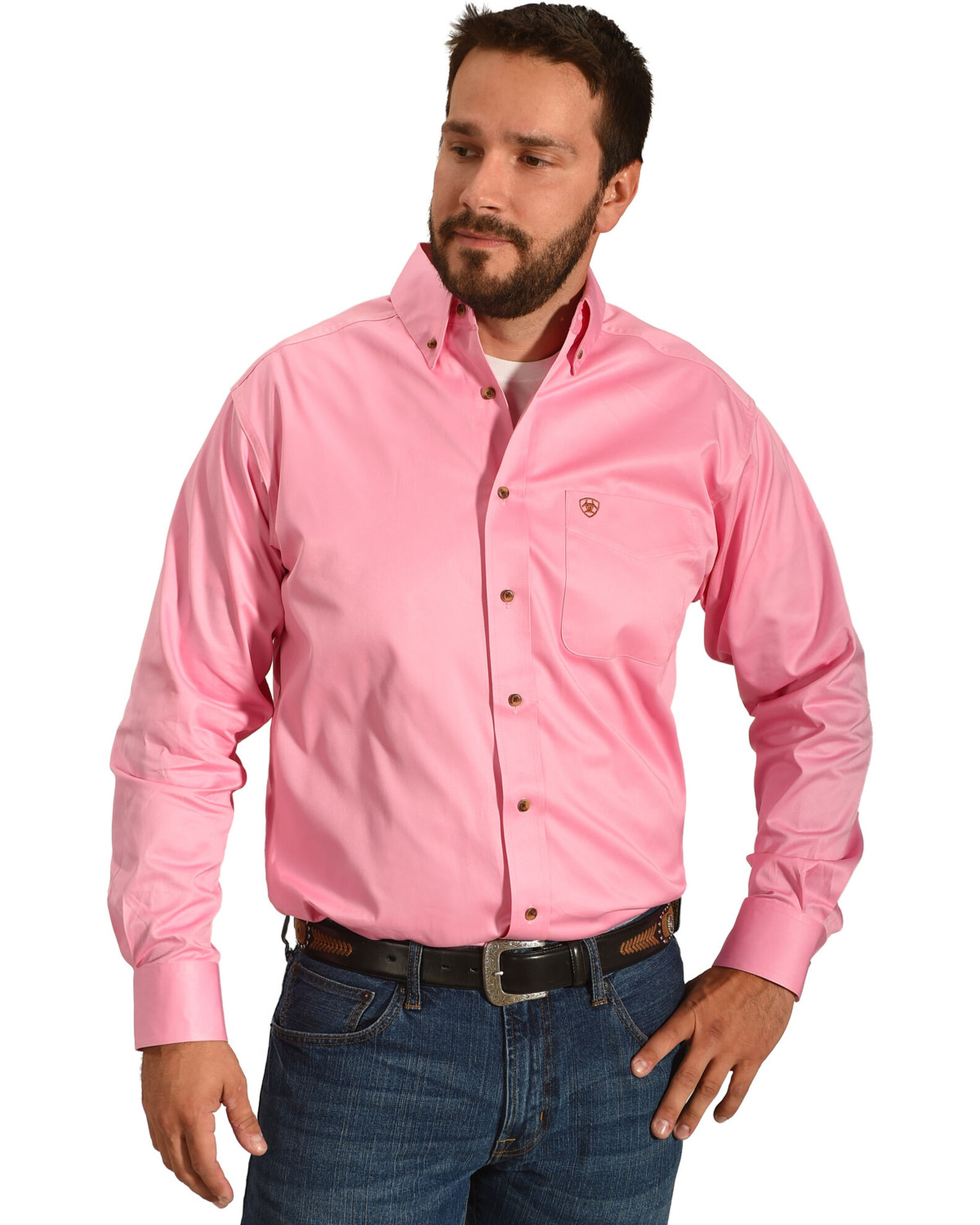 Pink western shirt discount mens