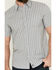 Image #3 - Cody James Men's Falling Diamond Striped Short Sleeve Button-Down Stretch Western Shirt, Light Blue, hi-res