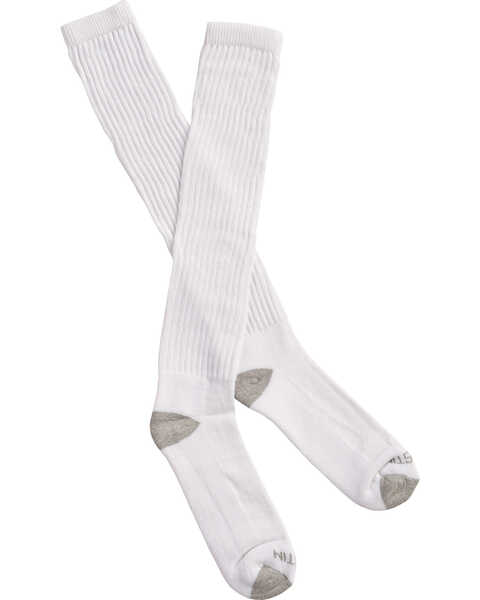 Justin Men's JUSTDRY Over-the-Calf Socks , White, hi-res