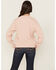 Image #4 - Ariat Women's Boot Barn Exclusive Embroidered Logo Crewneck, Peach, hi-res
