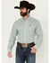 Image #1 - Cinch Men's Geo Print Long Sleeve Button-Down Western Shirt, Turquoise, hi-res