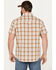 Image #4 - Brothers and Sons Men's Tulsa Plaid Print Short Sleeve Button-Down Western Shirt, Rust Copper, hi-res