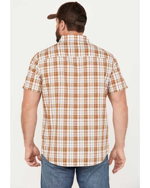 Image #4 - Brothers and Sons Men's Tulsa Plaid Print Short Sleeve Button-Down Western Shirt, Rust Copper, hi-res