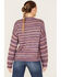 Image #4 - Cleo + Wolf Women's Space Dye Henley Sweater, Violet, hi-res