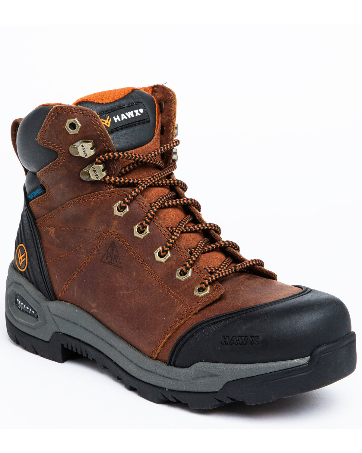 Image #1 - Hawx Men's 6" Lace-To-Toe Waterproof Work Boots - Composite Toe, Rust Copper, hi-res