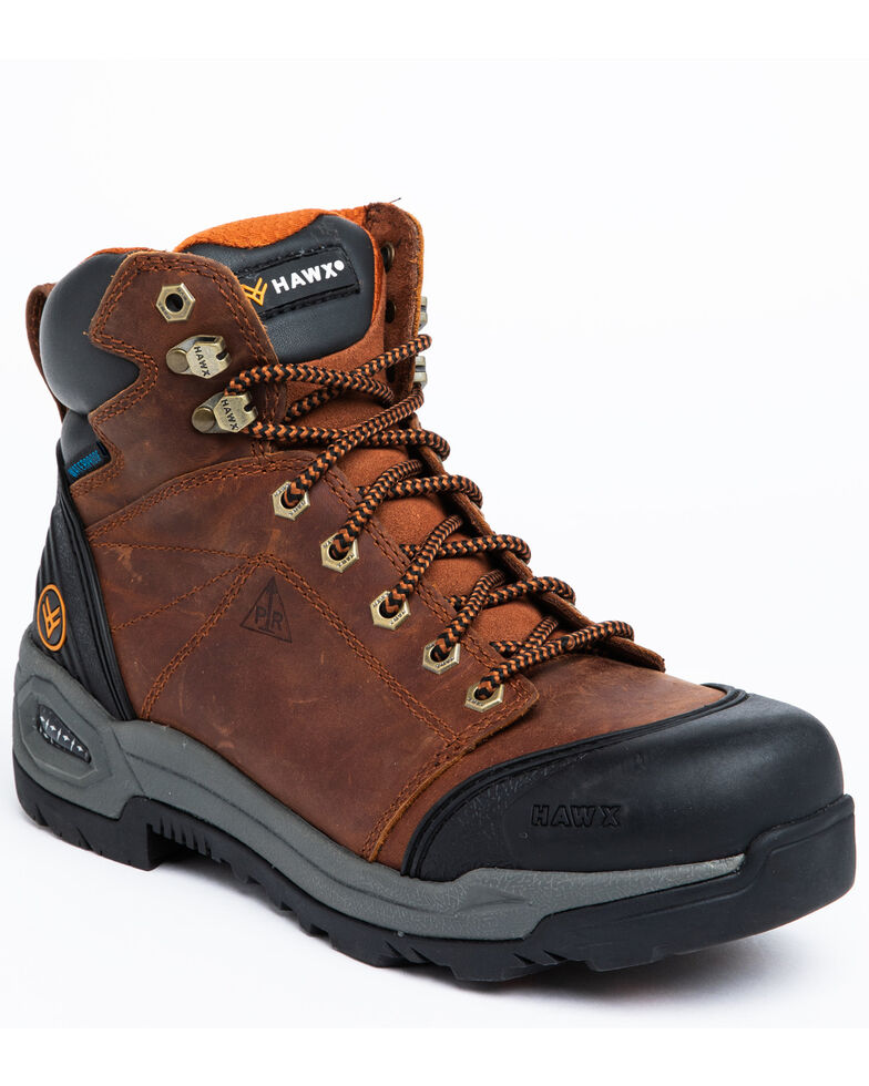 Hawx Men's Rust Waterproof Work Boots - Composite Toe, Rust Copper, hi-res