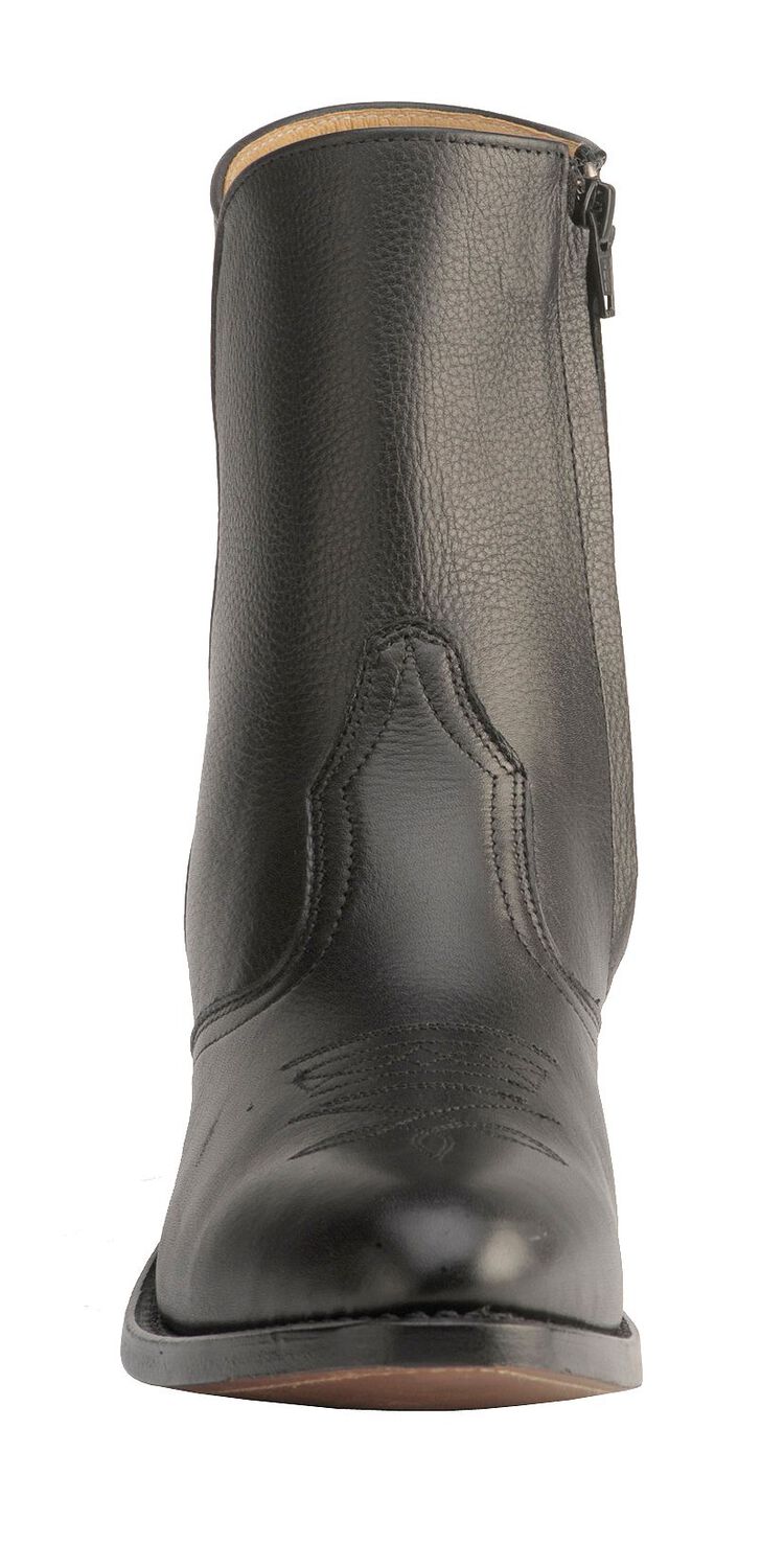 Image #4 - Boulet Men's Zipper Western Boots - Round Toe, Black, hi-res