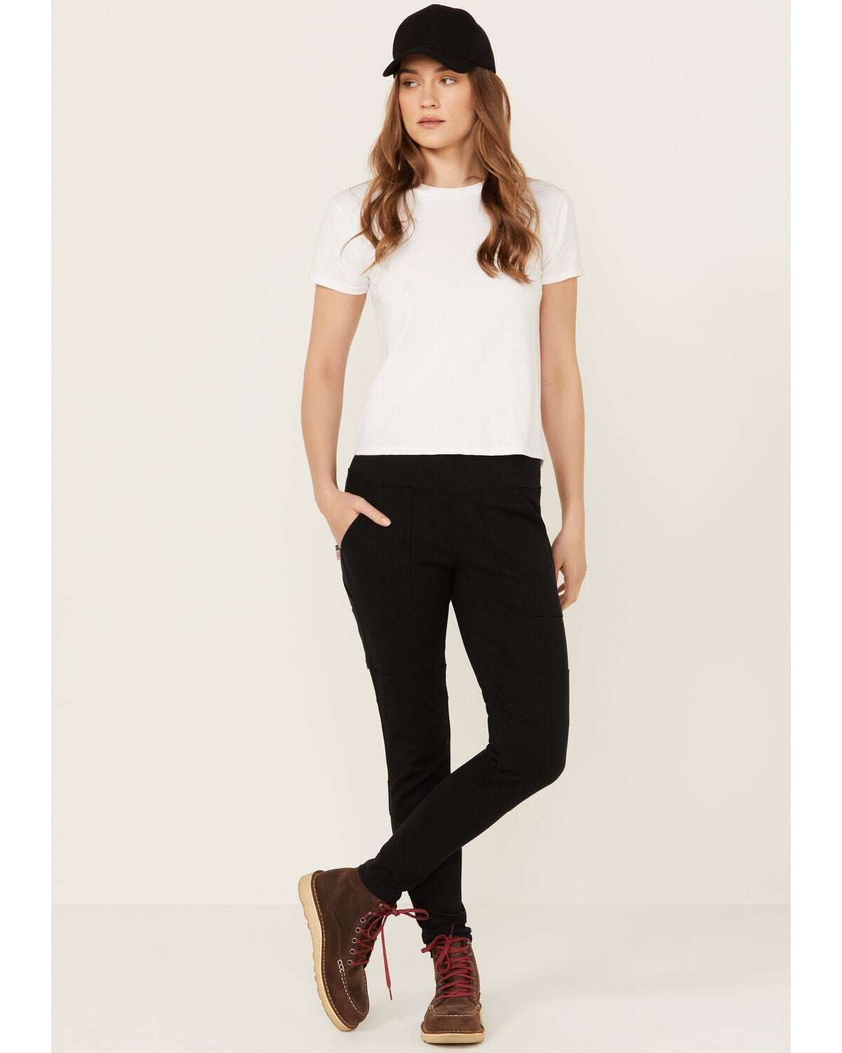 Image #1 - Carhartt Women's FR Force Fitted Midweight Utility Leggings - Tall, Black, hi-res