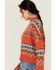 Image #2 - Rock & Roll Denim Women's Southwestern Patched Pullover Sweater, Rust Copper, hi-res
