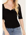 Image #3 - Idyllwind Women's Carson Twist Front Top, Black, hi-res