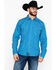 Rock 47 by Wrangler Men's Long Sleeve Western Shirt, Turquoise, hi-res