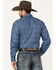 Image #4 - Roper Men's Amarillo Medallion Print Long Sleeve Pearl Snap Western Shirt, Blue, hi-res