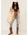 Image #2 - Flying Tomato Women's Patchwork Flowy Kimono, Orange, hi-res