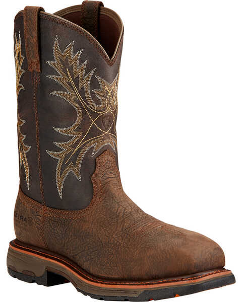 Ariat Men's WorkHog® H2O Western Boots - Composite Toe, Brown, hi-res