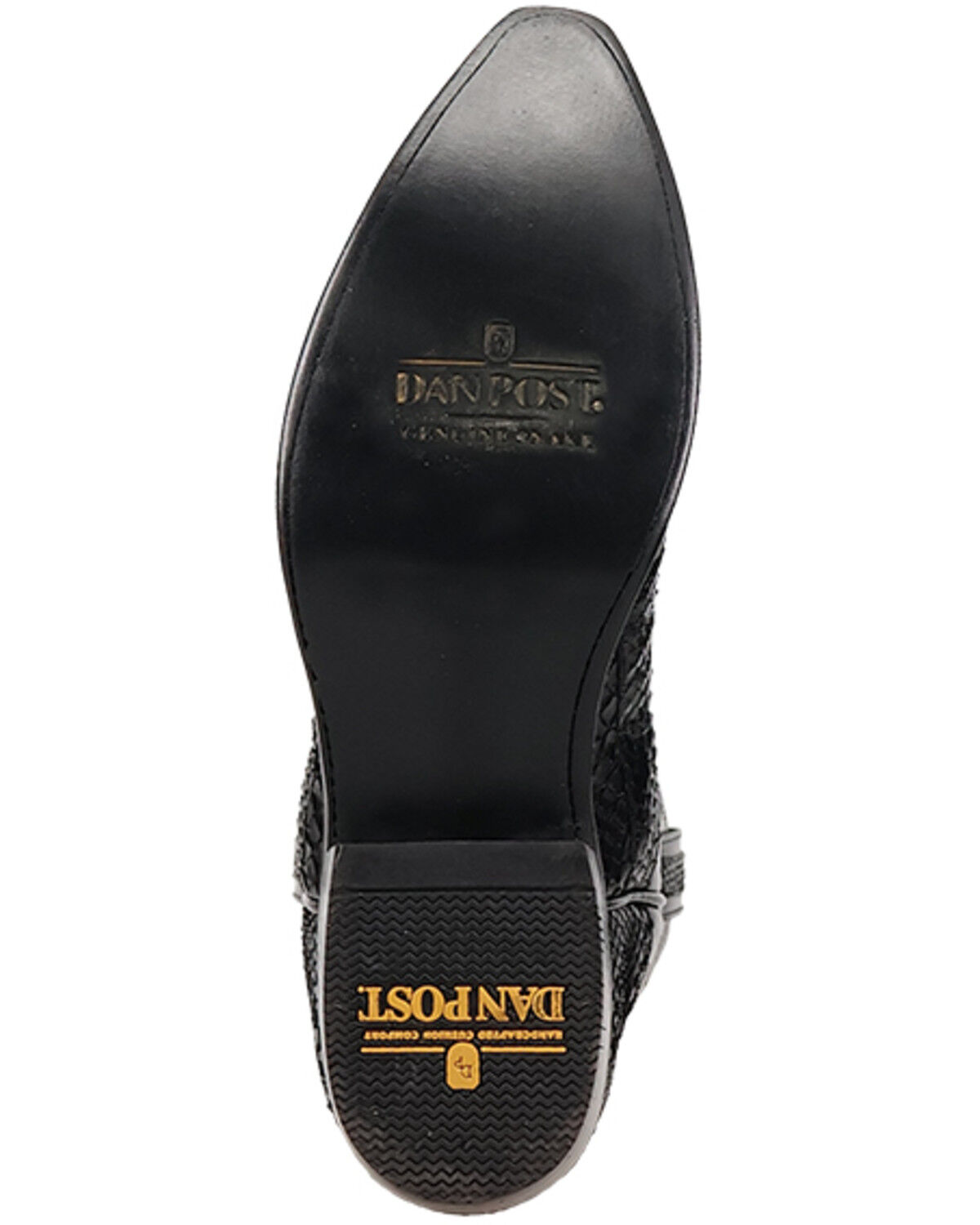Image #7 - Dan Post Men's Exotic Python Western Boots - Snip Toe, Black, hi-res